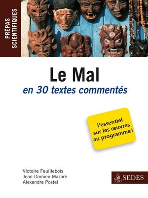 cover image of Le Mal en 30 textes commentés
